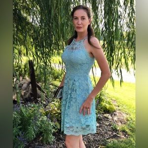 Francesca’s Beautiful Blue Lace Dress